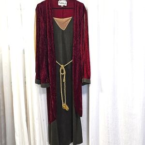 Medieval Renaissance‎ Fair Velvet LARP Costume Cosplay Women Plus Size 12-14